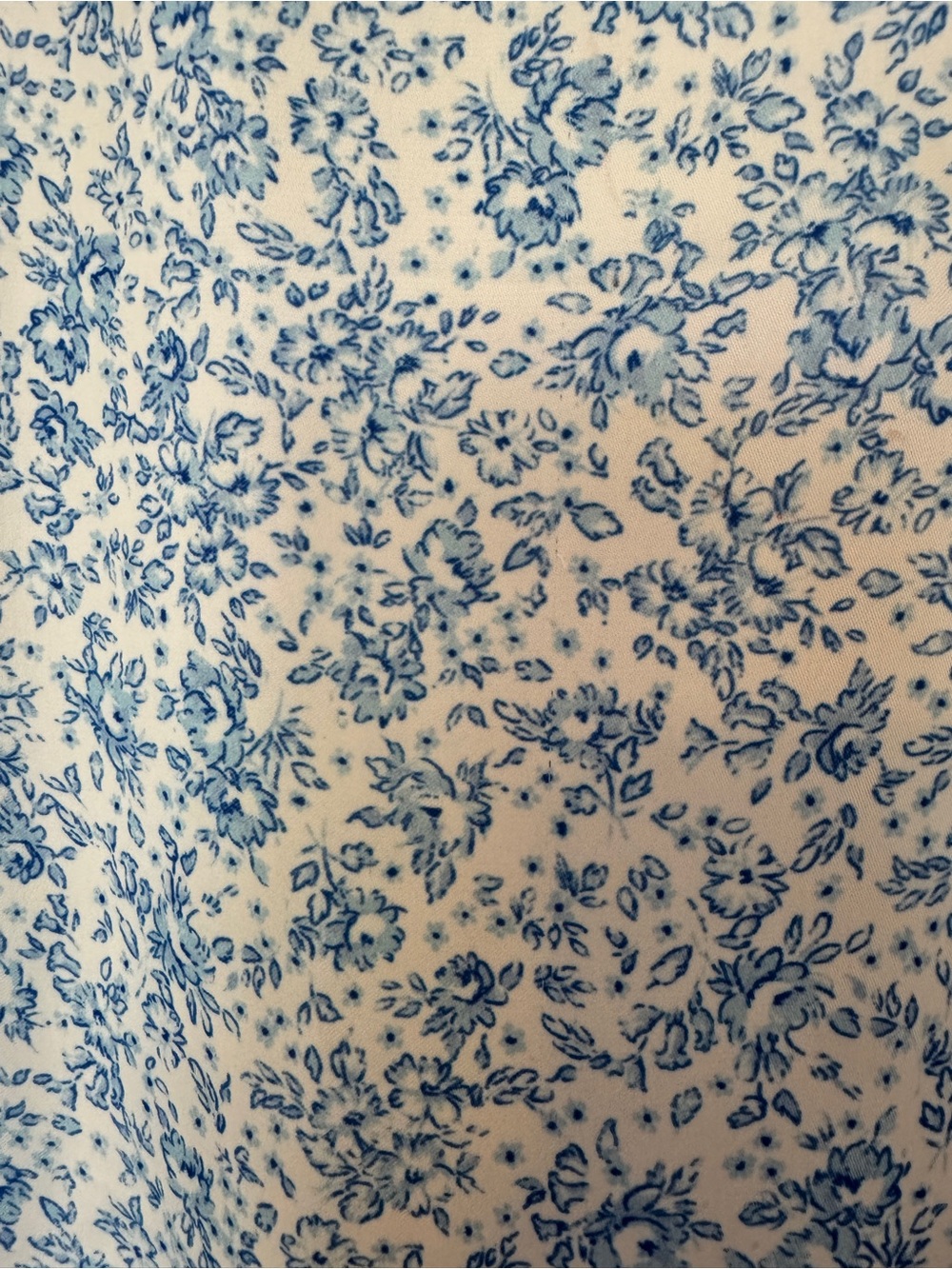 RESA, White and Blue Floral Midi Skirt, XS, Has Pockets!!! - Picture 7 of 12